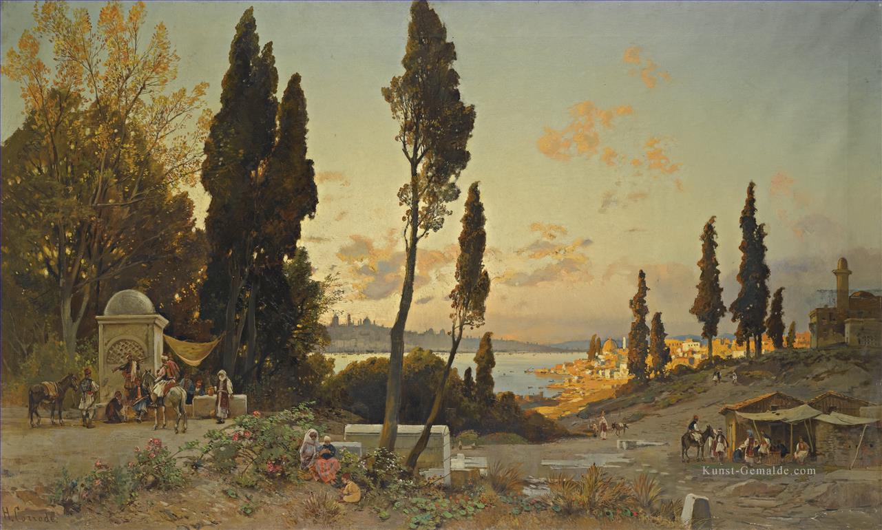 Vista sul bosforo costantinopoli Hermann David Salomon Corrodi orientalische Landschaft Ölgemälde